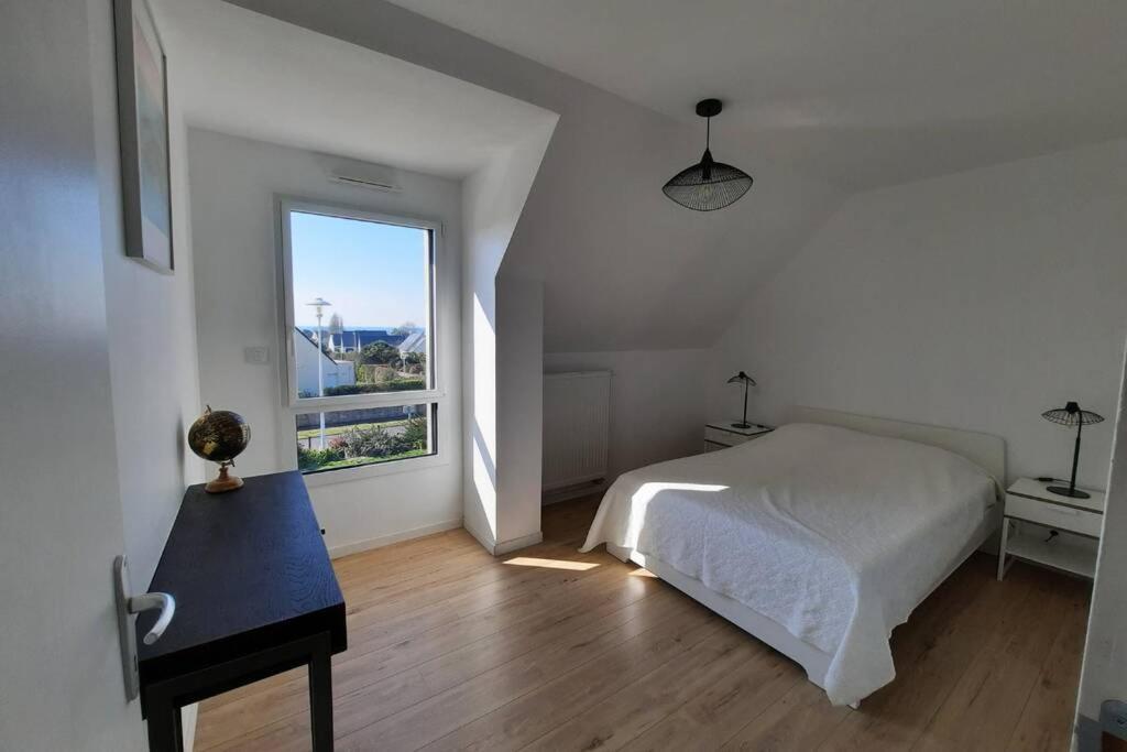 Maison récente avec vue mer, plage et port à pied Sarzeau Esterno foto
